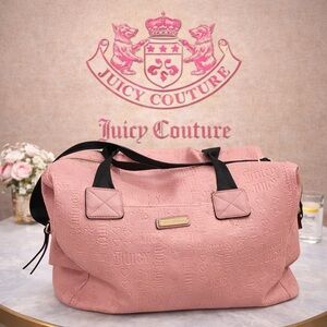 Rare juicy couture weekender travel, bag, gym, bag, overnight bag, pink 
Duffel
